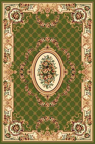 OLIMPOS 13 Зеленый Коллекция российских ковров «Олимпос» - это разнообразный дизайн и формы.  Высота ворса 11 мм. Количество ворсовых точек на кв.м.: 281600. Состав Хитсэт 100%. Вес м2: 2200 г.  Цена за м2:
