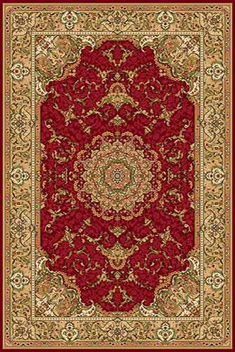 IZMIR 9 Красный Классический ковёр  в восточном стиле, наиболее популярный дизайн на сегодняшний день. Ковер Российский Измир.Высота ворса 12 мм.Состав Хитсэт 100%.Вес м2: 2500 г. Цена за м2: